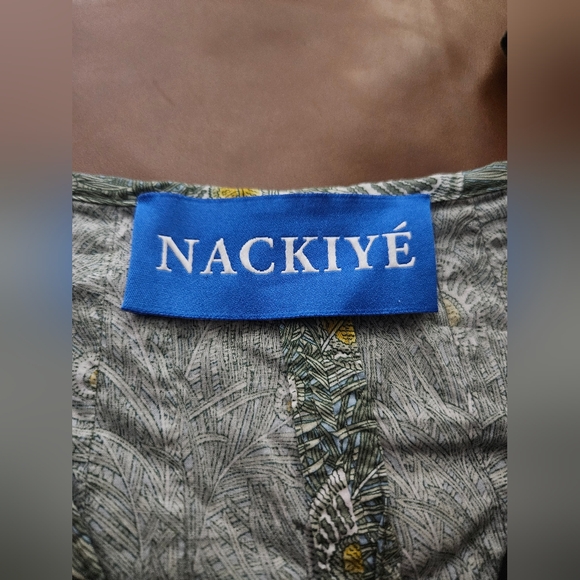 Nackiye Top Grand Bazaar In Aqua Peacoack 38 Sz US 6 Missing Pin READ - Picture 5 of 8